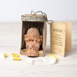 Thoughtful Angel in a Wooden Shell 