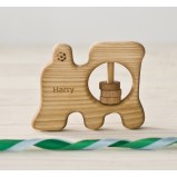 Personalised Organic Train Rattle