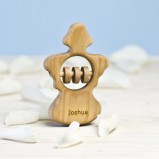 Personalised Angel Organic Rattle