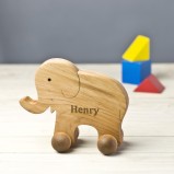 Personalised  Baby Elephant On Wheels