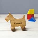 Personalised Scottish Terrier Pull Along Toy 