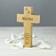 Personalised Wooden Cross With Dove Keepsake Gift