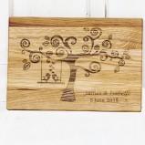 Love Birds Personalised Oak Chopping Serving Board