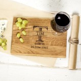 Traditional Monogrammed Oak Chopping Board