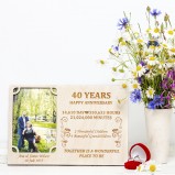  40 Years Wedding Anniversary Personalised Photo Frame