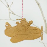 Santas Plane Personalised Christmas Ornament 