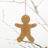 Gingerbread Personalised Wooden Christmas Ornament 