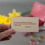 Wooden Wallet Card 