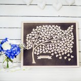 Tree Personalised Alternative Wedding Guest Book 