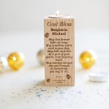Personalised Christening Tealight Candle Holder 